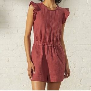 UpWest flutter sleeve romper NWT